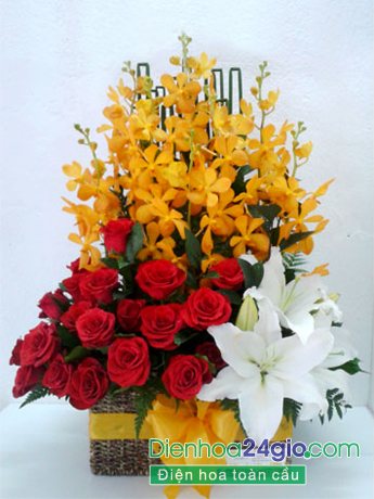 Điện hoa 24 giờ cung cấp hoa sinh nhật, dịch vụ điện hoa sinh nhật ở Mỹ Tho
