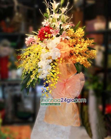 Điện hoa 24 giờ bán hoa khai trương theo phong thủy ở quận 2