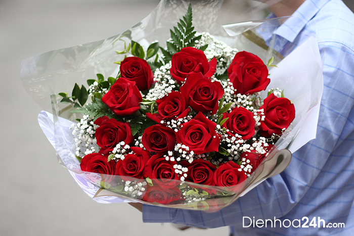 Bó hoa chúc mừng dành cho cha.