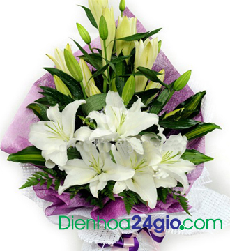 Bó hoa ly trắng HB49