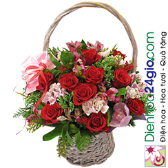giỏ hoa tình yêu G155