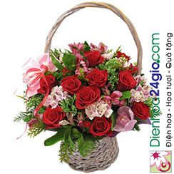 giỏ hoa tình yêu G155