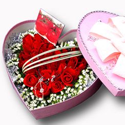 Hộp tim hồng đỏ