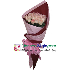 Bó hoa hồng trắng
