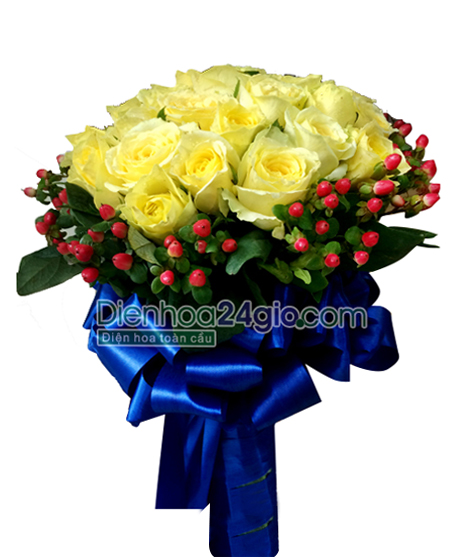 Bó hoa hồng vàng