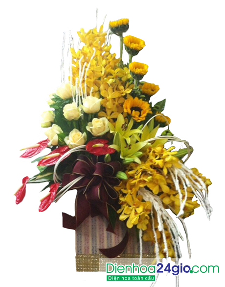 Giỏ hoa tươi đẹp G402