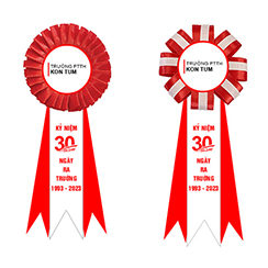 Hoa cài áo đại biểu màu đỏ