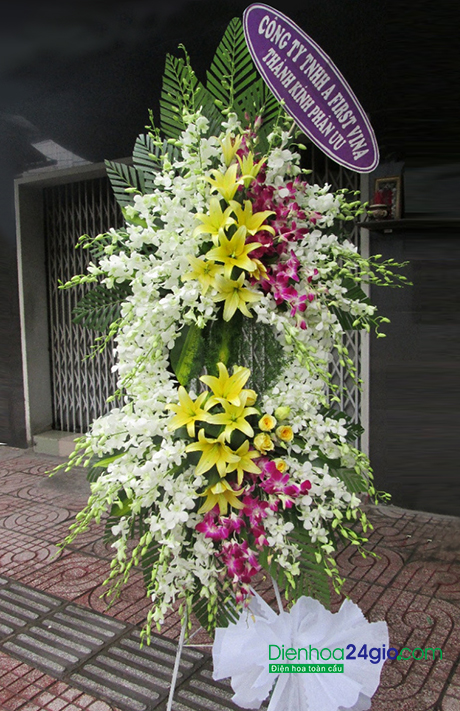 Hoa chia buồn, hoa đám tang to, đẹp CB42