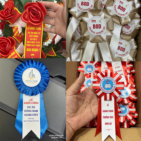 Hoa cái áo lễ khánh thành đẹp, rẻ, giao ngay