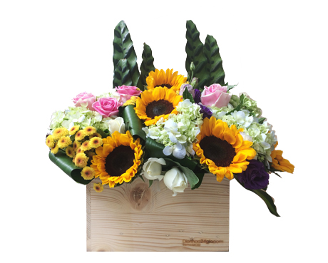 Giỏ hoa hướng dương