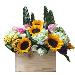 Giỏ hoa hướng dương