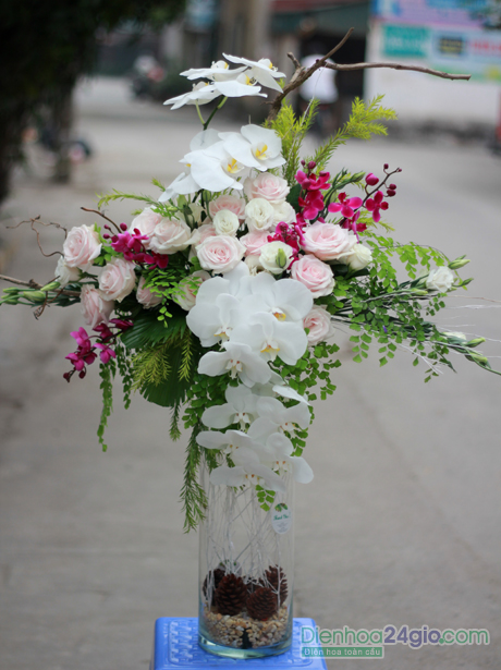 Bình hoa hồ điệp Bi41