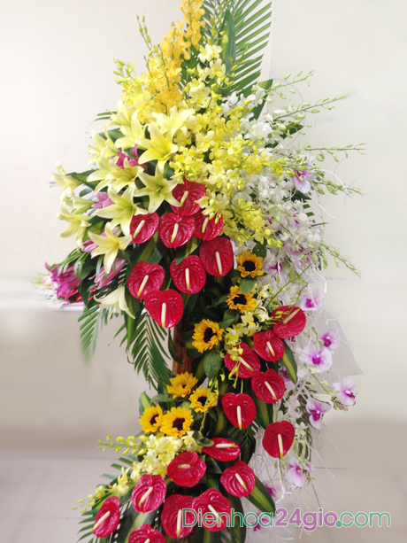 Hoa khai trương đẹp KT100