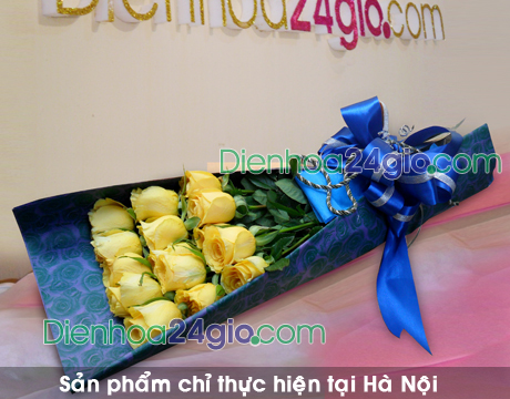 Bó hoa hồng vàng