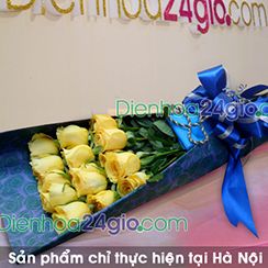 Bó hoa hồng vàng