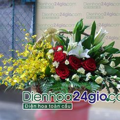 Giỏ hoa chúc mừng