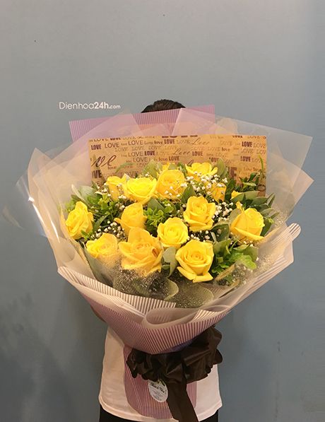 Bó hoa hồng vàng - Dienhoa24h.com
