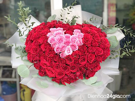 B&oacute; hoa hồng đỏ HB35