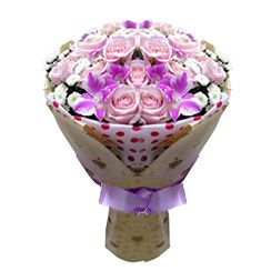 Bó hoa hồng phấn đẹp HB273