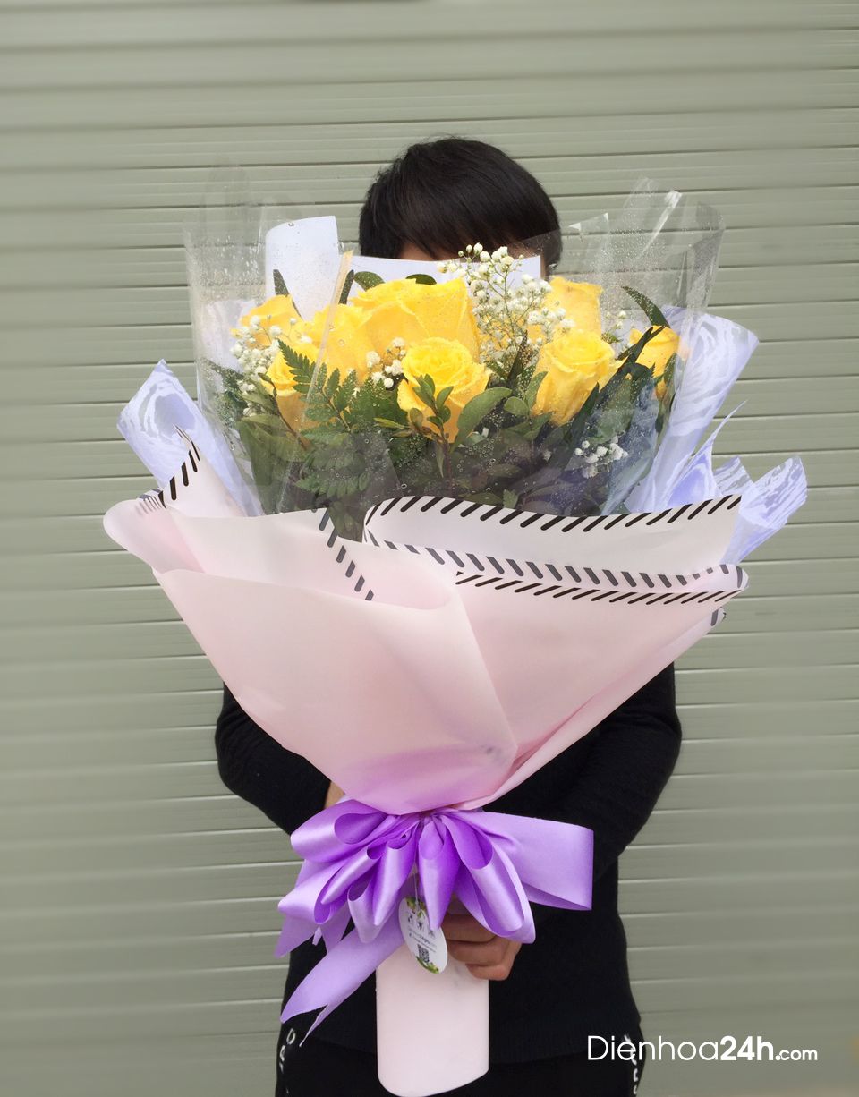 Bó hoa hồng vàng HB34