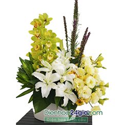 Giỏ hoa chúc mừng