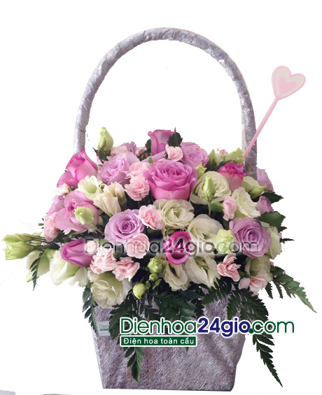 Giỏ hoa sinh nhật đẹp G82