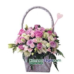 Giỏ hoa sinh nhật đẹp G82