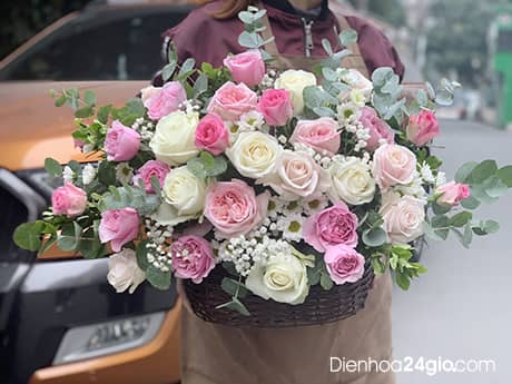 Giỏ hoa tươi đẹp G428