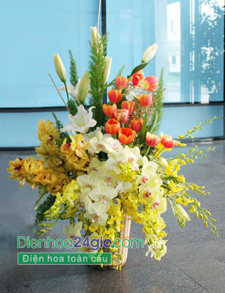 Giỏ hoa chúc mừng 43