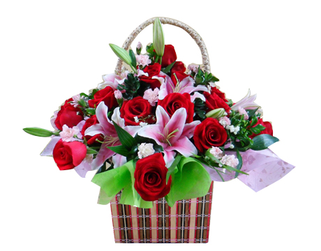 Giỏ hoa hồng