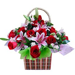 Giỏ hoa hồng