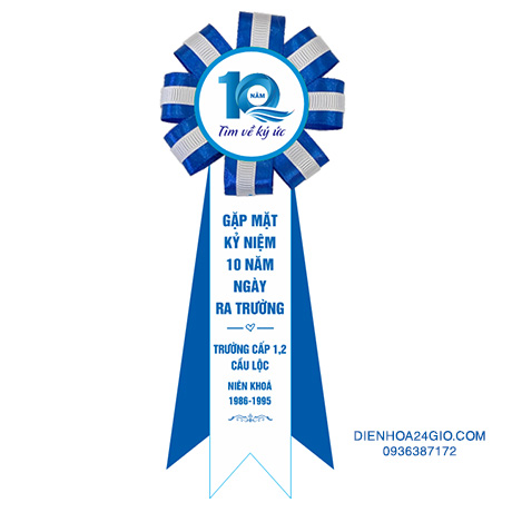 Hoa cài áo kỷ niệm 10 năm ngày ra trường