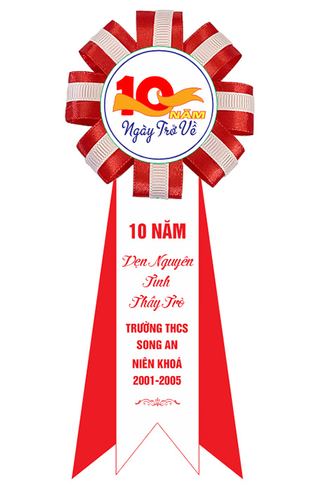 Hoa cài áo kỷ niệm 10 năm ra trường