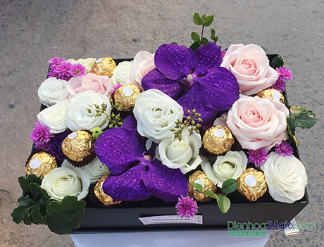 Hộp hoa và chocolate đẹp 2017