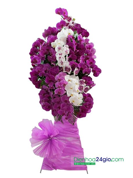 Vòng hoa chia buồn bằng hồ điệp