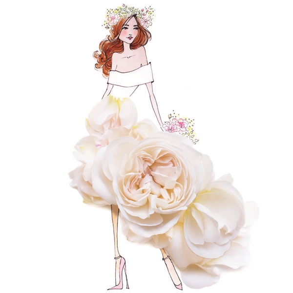 Thiết kế thời trang từ những bông hoa tươi